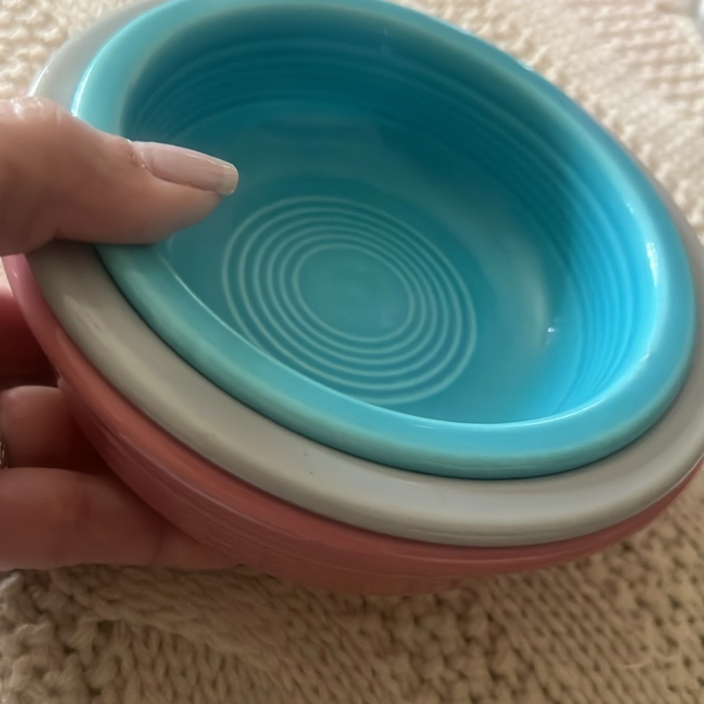 Rare Fiesta Ware Vintage Mini Bowl Trio - Picture 9 of 16